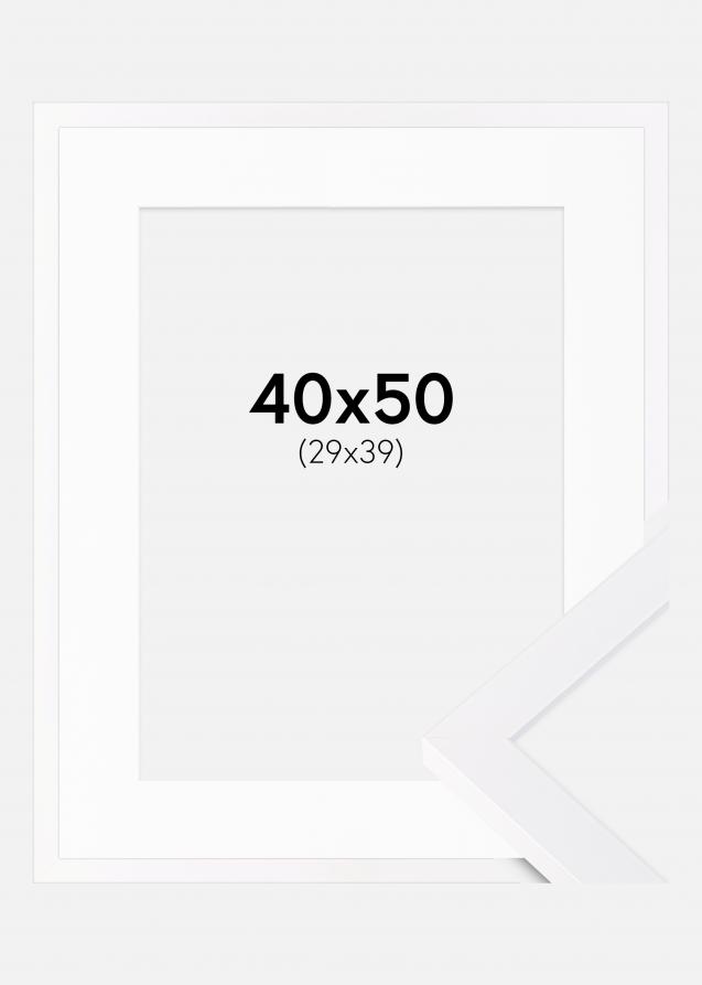Cadre Selection Blanc 40x50 cm - Passe-partout Blanc 30x40 cm