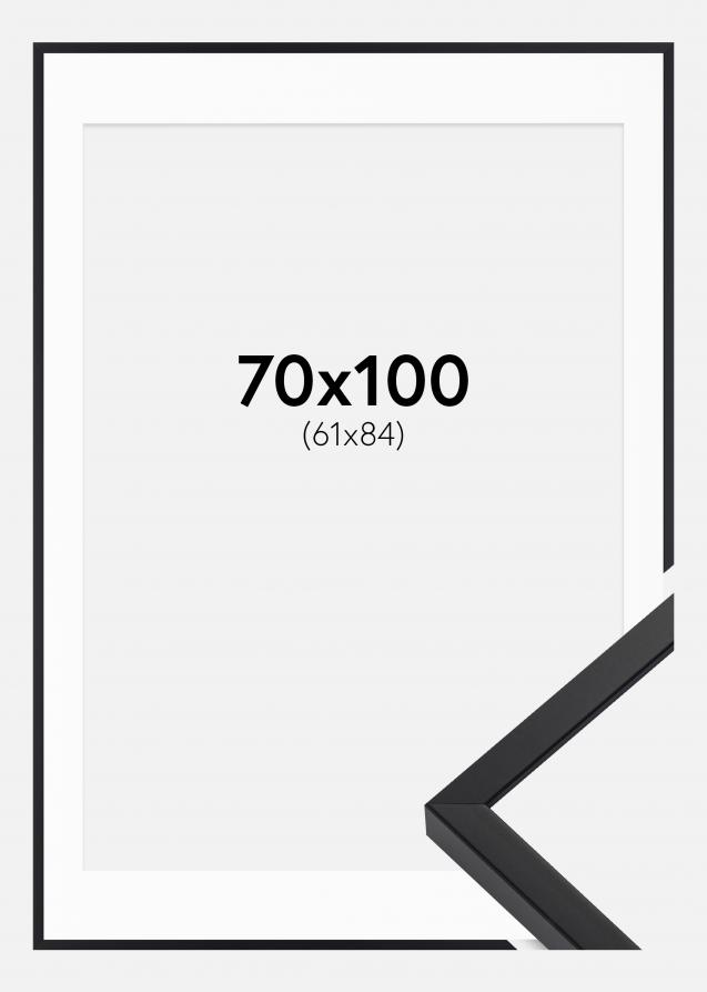 Cadre E-Line Noir 70x100 cm - Passe-partout Blanc 62x85 cm