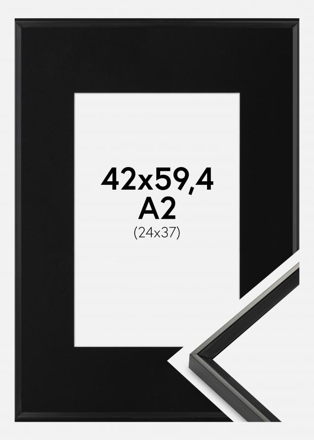 Cadre Desire Noir 42x59,4 cm (A2) - Passe-partout Noir 25x38 cm
