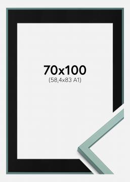 Cadre E-Line Vert 70x100 cm - Passe-partout Noir 59,4x84 cm