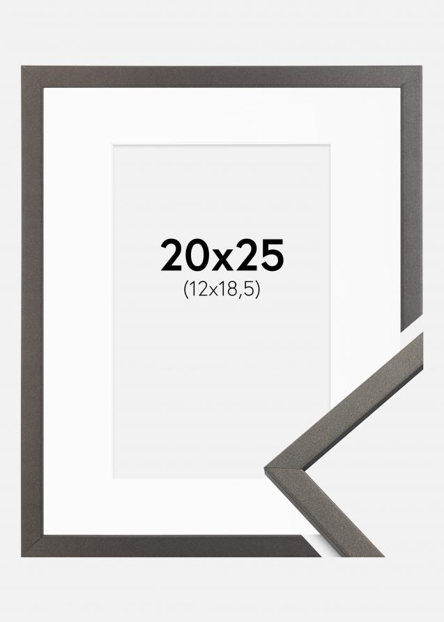 Cadre Edsbyn Graphite 20x25 cm - Passe-partout Blanc 13x19,5 cm