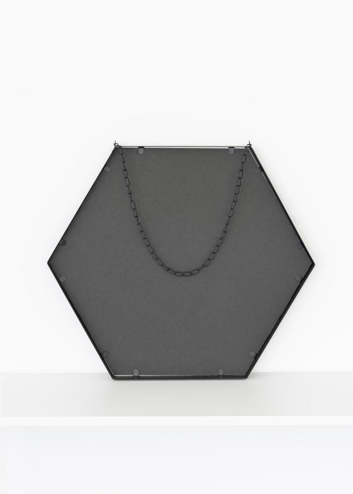 KAILA Miroir Hex Chain - Noir 39x45 cm