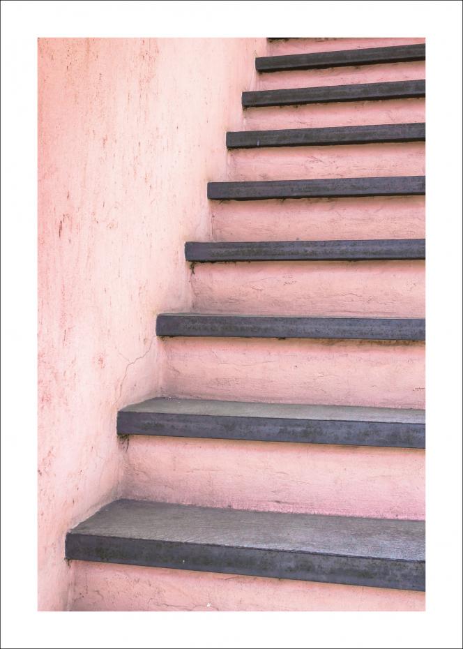 Pink stairs Poster