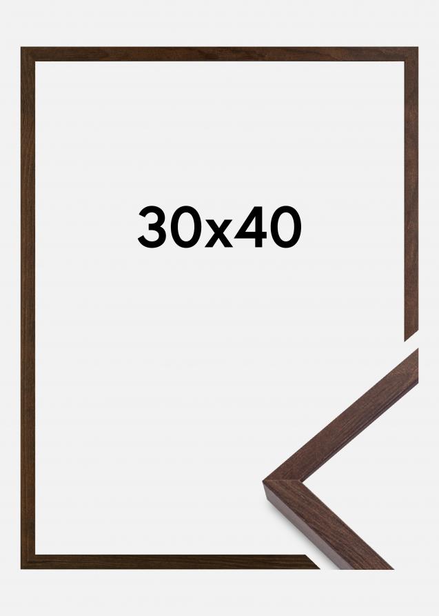 Cadre E-Line Verre Acrylique Noyer 30x40 cm