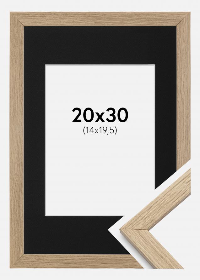 Cadre Stilren Chêne 20x30 cm - Passe-partout Noir 15x21 cm