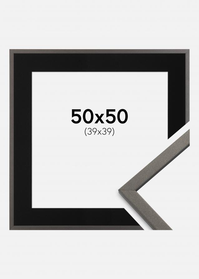 Cadre Edsbyn Graphite 50x50 cm - Passe-partout Noir 40x40 cm