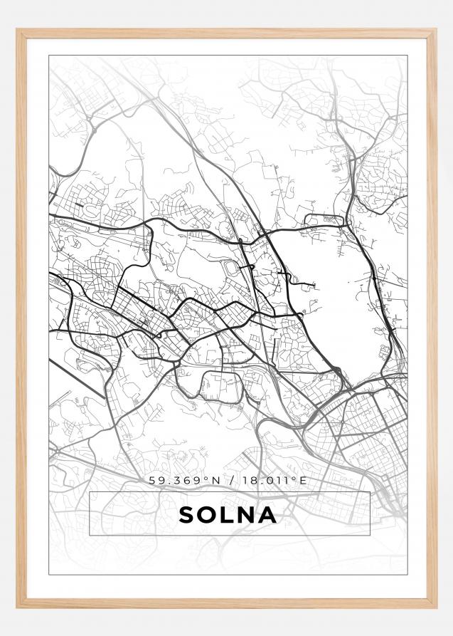 Map - Solna - White