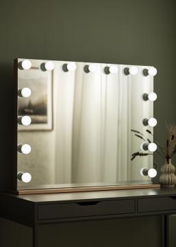 KAILA Miroir de maquillage Hollywood Edge 15 E27 Or ros 100x80 cm