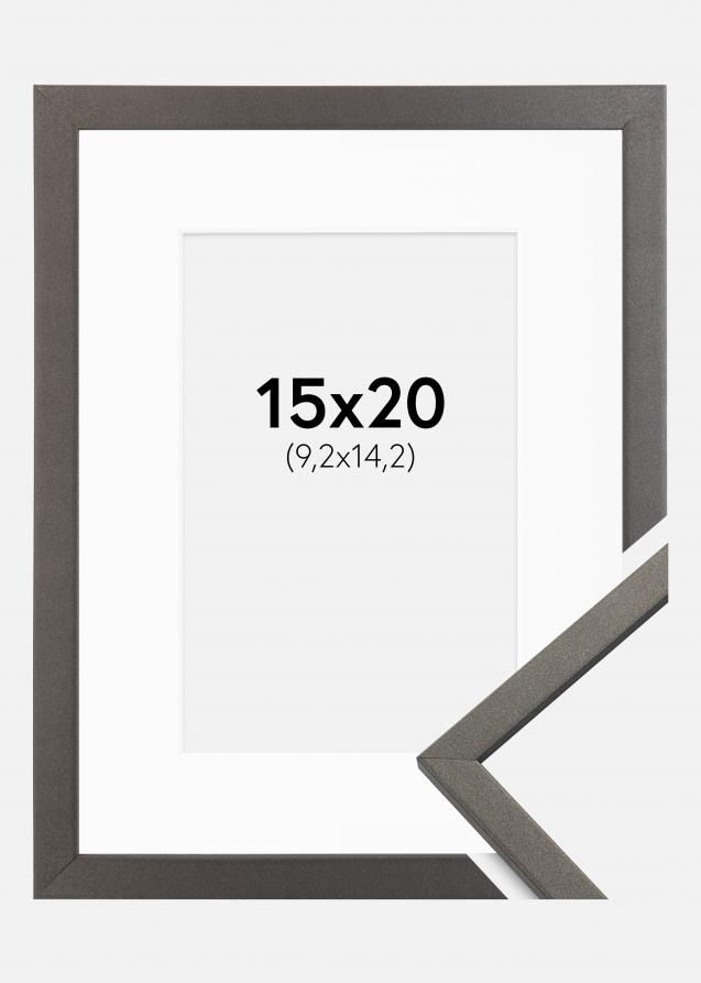 Cadre Edsbyn Graphite 15x20 cm - Passe-partout Blanc 4x6 pouces