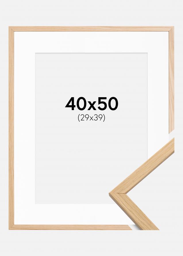 Cadre Edsbyn Chêne 40x50 cm - Passe-partout Blanc 30x40 cm