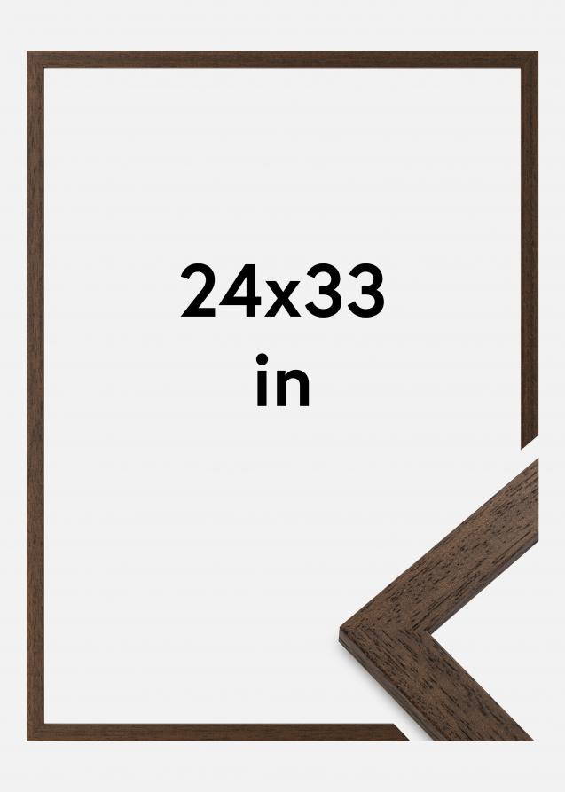 Cadre Brown Wood Verre Acrylique 24x33 inches (60,96x83,82 cm)