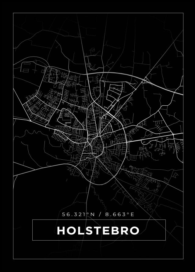 Map - Holstebro - Black