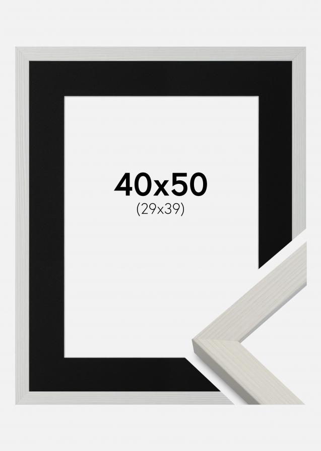 Passe-partout Noir Standard (noyau blanc) 40x50 cm (29x39)