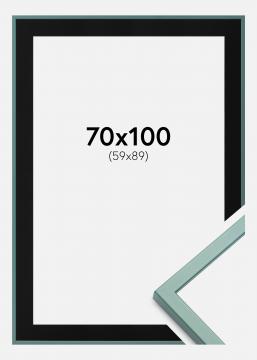 Cadre E-Line Vert 70x100 cm - Passe-partout Noir 60x90 cm