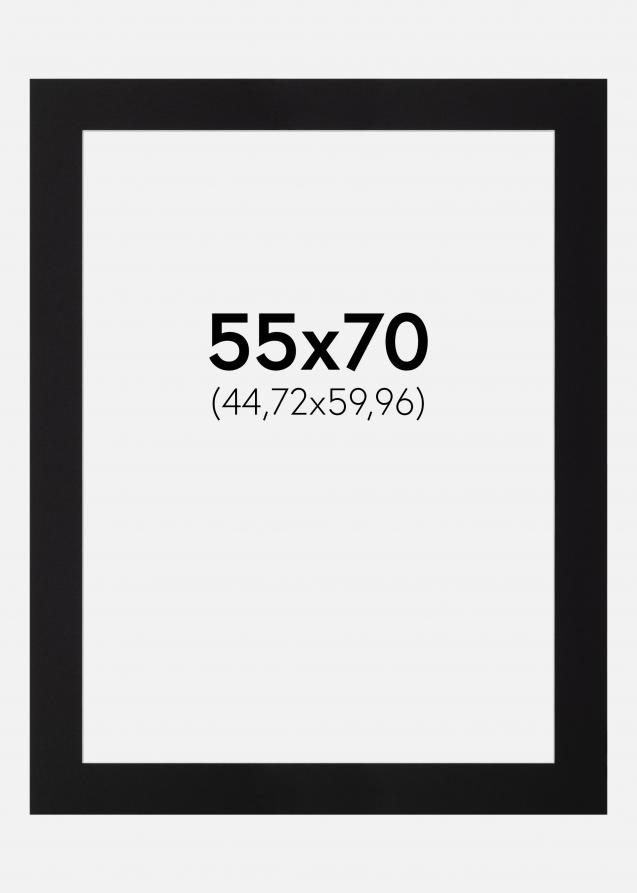 Passe-partout Noir Standard (noyau blanc) 55x70 cm (44,72x59,96)