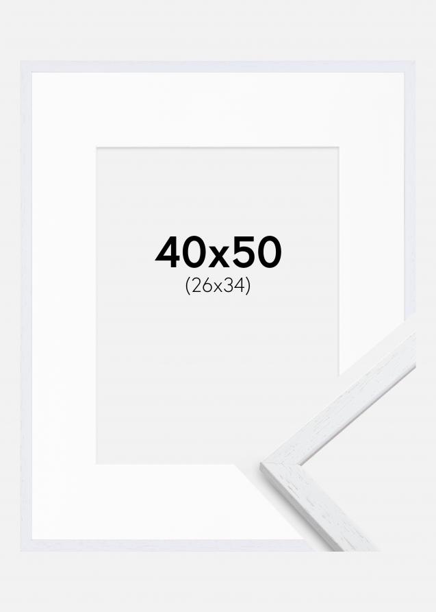 Cadre Edsbyn Warm White 40x50 cm - Passe-partout Blanc 27x35 cm