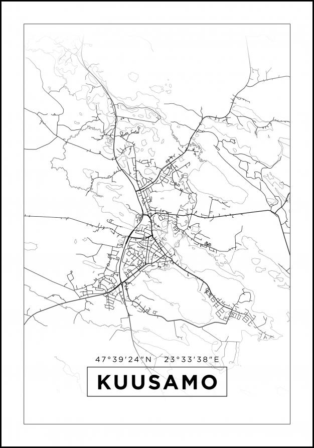 Map - Kuusamo - White