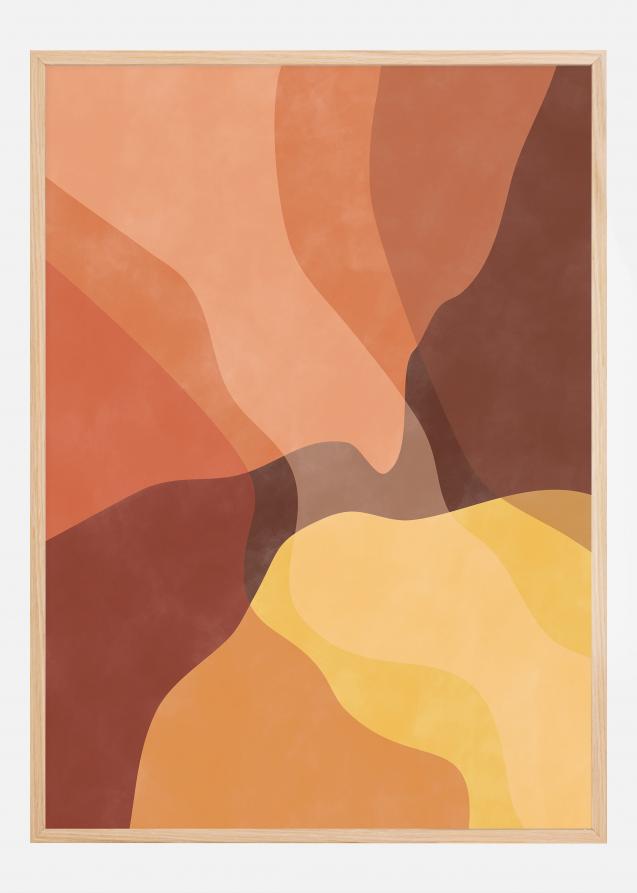 Abstract yellow and orange Poster