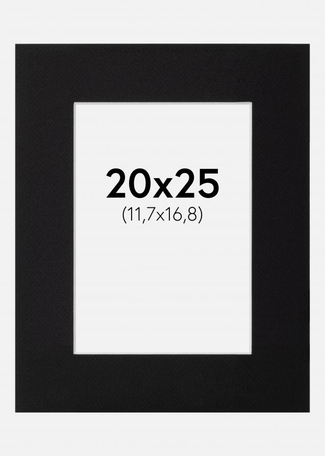 Passe-partout Noir Standard (noyau blanc) 20x25 cm (11,7x16,8)