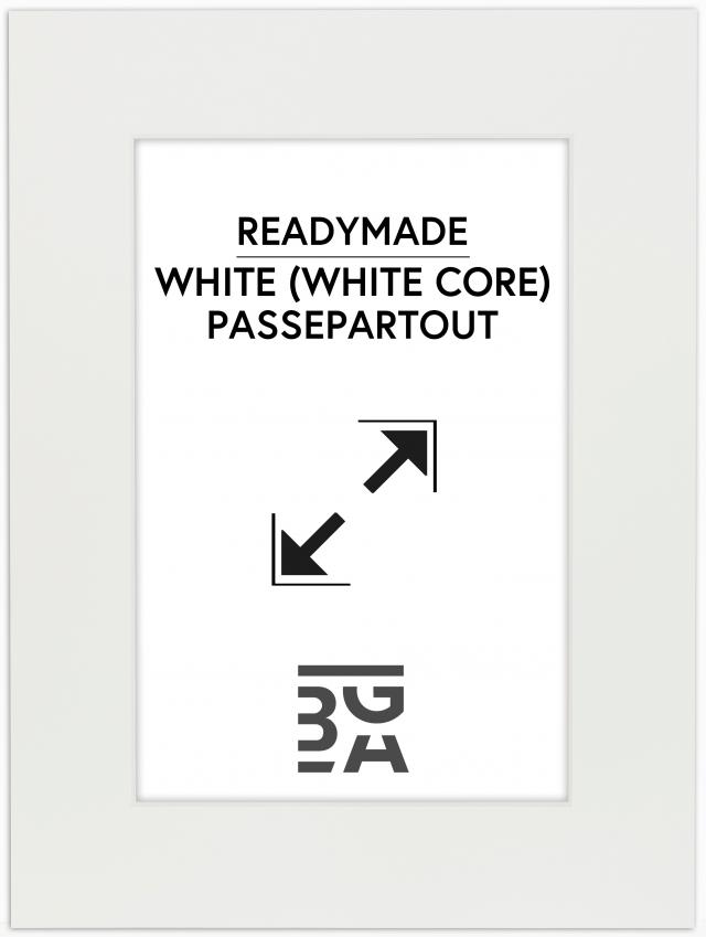 Passe-partout Blanc (noyau blanc) 50x70 cm (39x49)