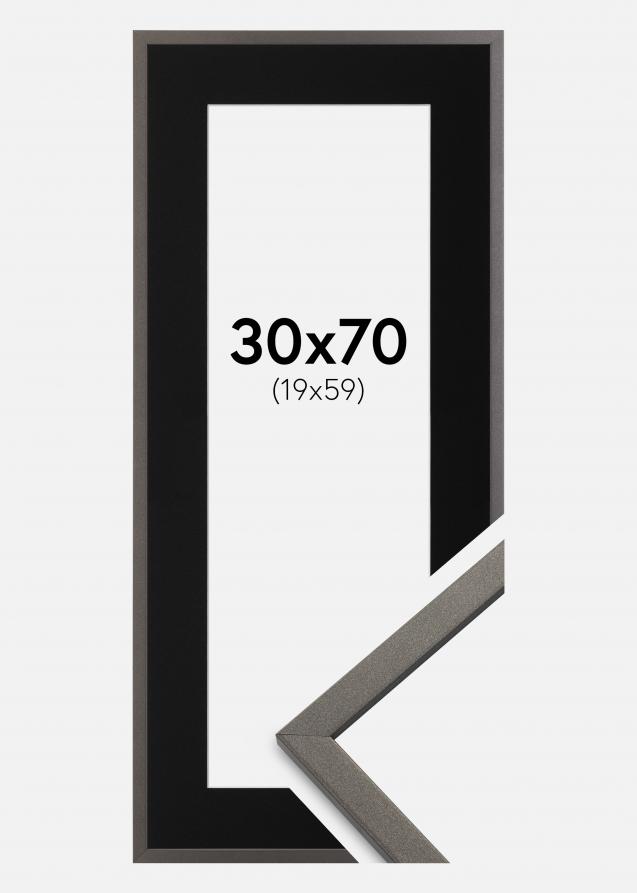 Cadre Edsbyn Graphite 30x70 cm - Passe-partout Noir 20x60 cm