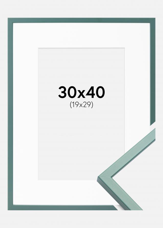 Cadre E-Line Vert 30x40 cm - Passe-partout Blanc 20x30 cm