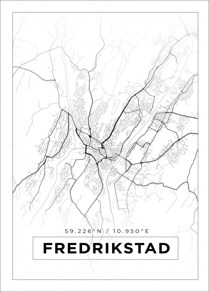 Map - Fredrikstad - White