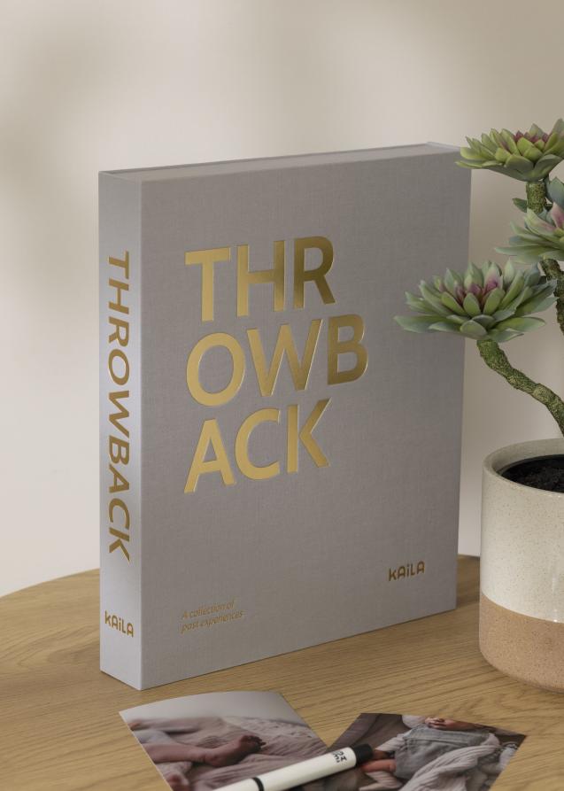 KAILA THROWBACK Grey - Coffee Table Photo Album (60 Pages Noires / 30 Feuilles)