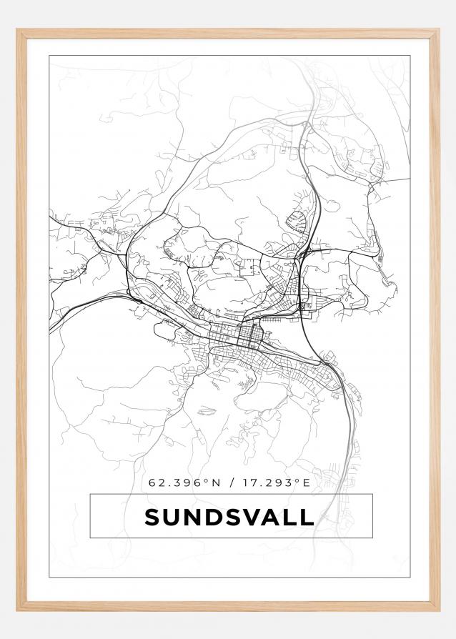 Map - Sundsvall - White