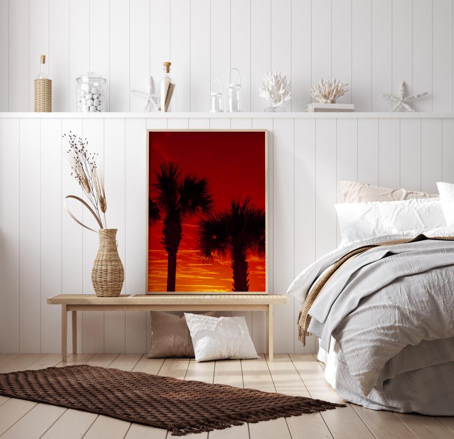 Red Palms Poster