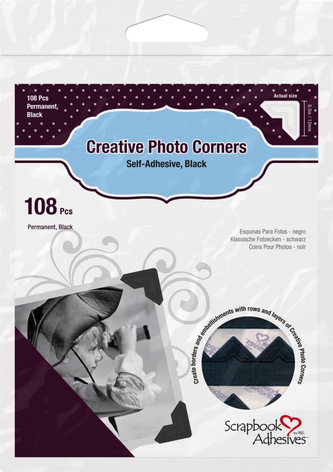 3L Creative Photo Corners Noir - 108 units