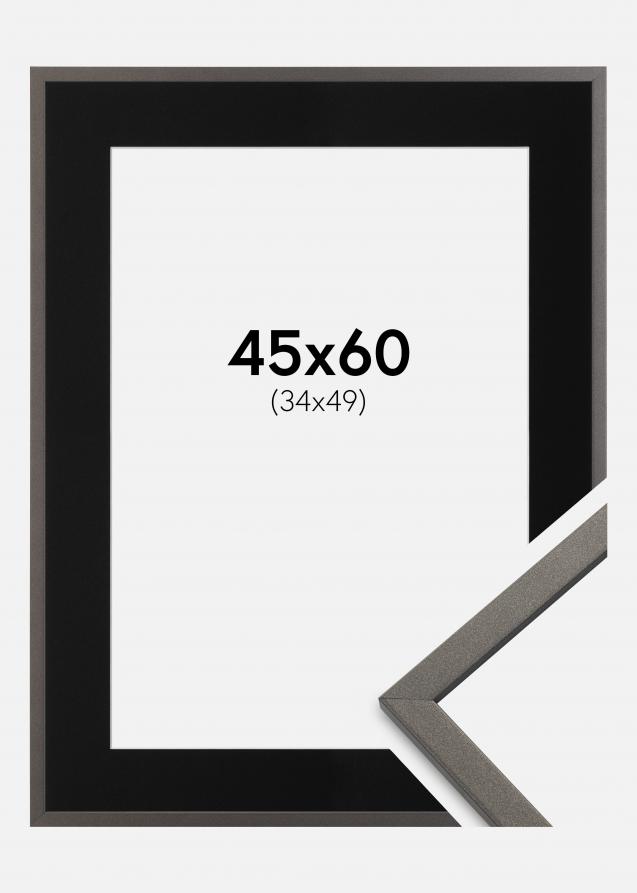 Cadre Edsbyn Graphite 45x60 cm - Passe-partout Noir 35x50 cm