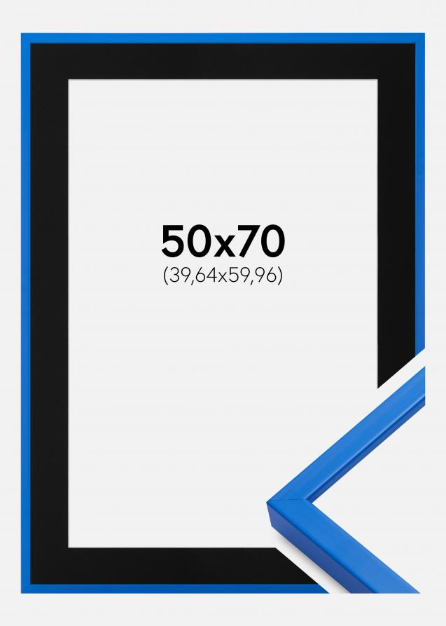 Cadre E-Line Bleu 50x70 cm - Passe-partout Noir 16x24 pouces