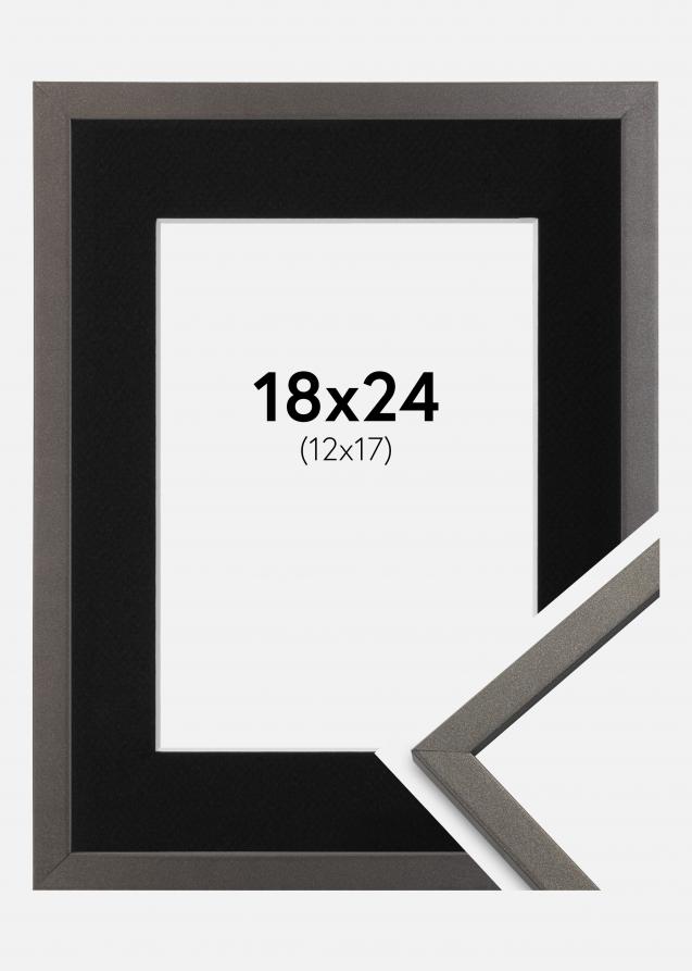 Cadre Edsbyn Graphite 18x24 cm - Passe-partout Noir 13x18 cm