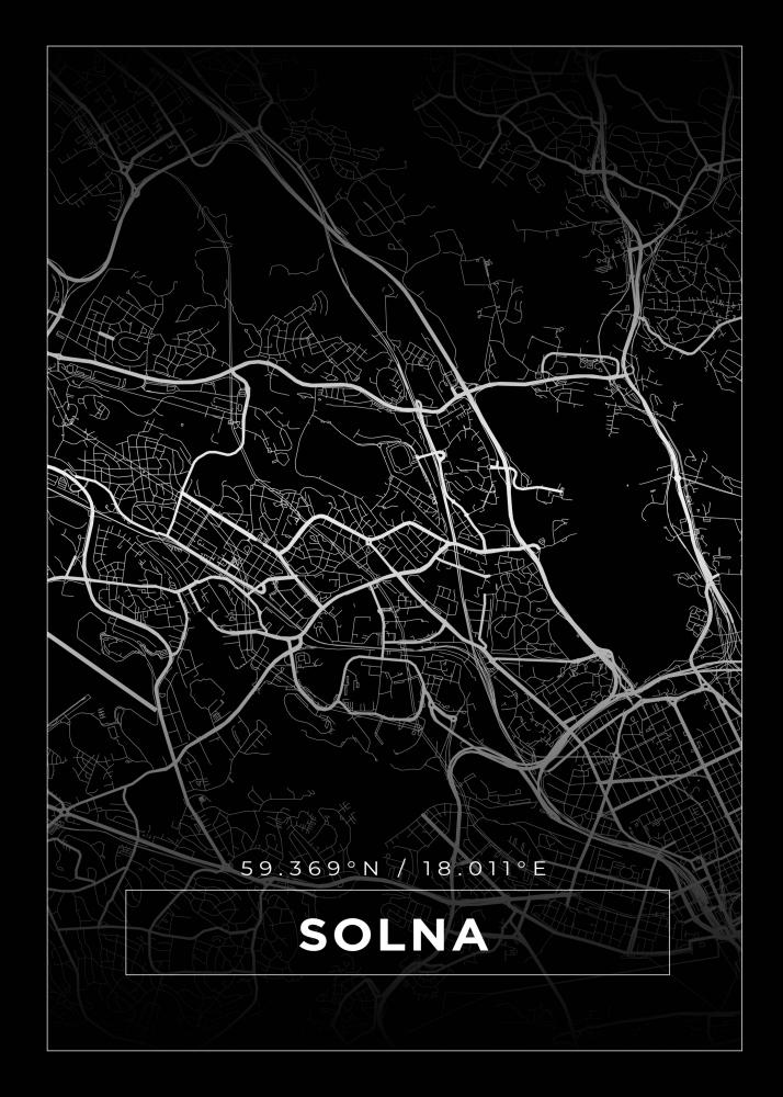 Map - Solna - Black