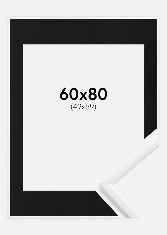 Cadre New Lifestyle Blanc 60x80 cm - Passe-partout Noir 50x60 cm