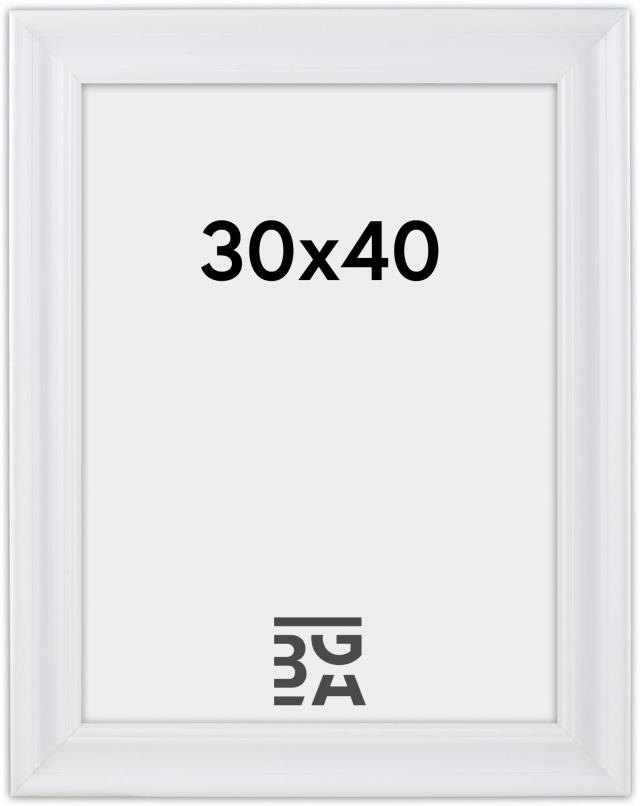 Cadre Charleston Blanc 30x40 cm