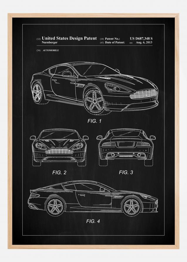Patent Print - Aston Martin - Black Poster