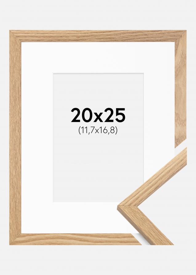 Cadre Trendy Chêne 20x25 cm - Passe-partout Blanc 5x7 pouces