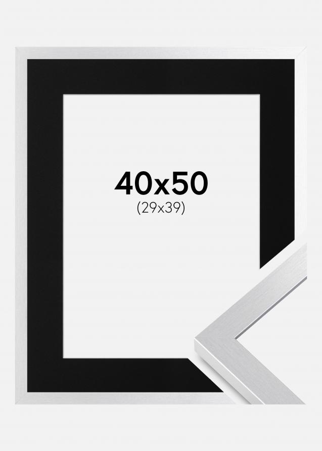 Cadre Selection Argent 40x50 cm - Passe-partout Noir 30x40 cm