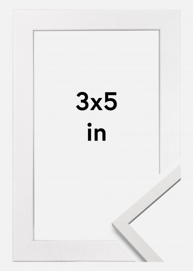 Cadre Edsbyn Verre Acrylique Blanc 3x5 pouces (7,62x12,7 cm)