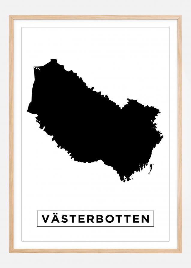 Map - Västerbotten - White