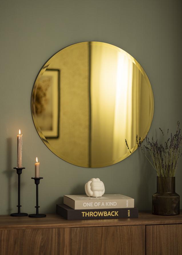 KAILA Miroir rond Gold Deluxe diamètre 70 cm