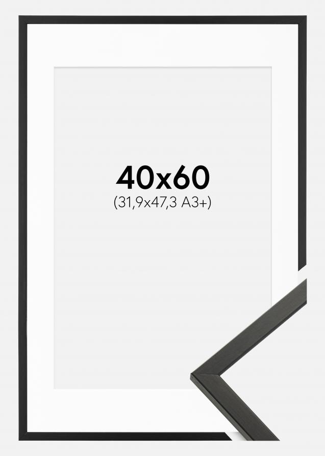 Cadre Galant Noir 40x60 cm - Passe-partout Blanc 32,9x48,3 cm (A3+)