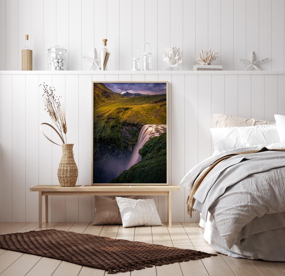 Waterfall On The Hill Poster