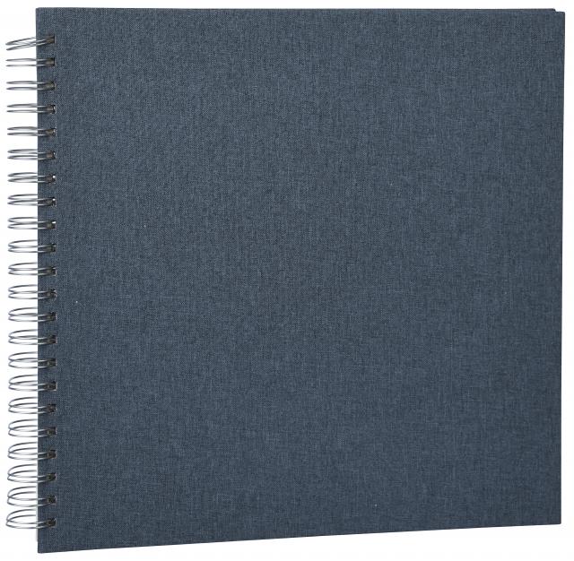 Base Line Canevas Wire-O Bleu 30x30 cm (50 pages blanches / 25 feuilles)