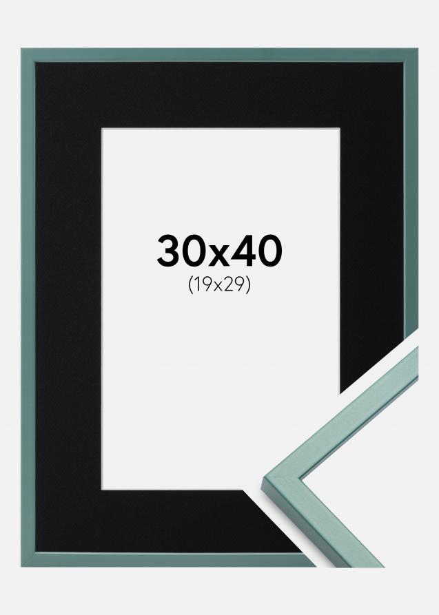 Cadre E-Line Vert 30x40 cm - Passe-partout Noir 20x30 cm