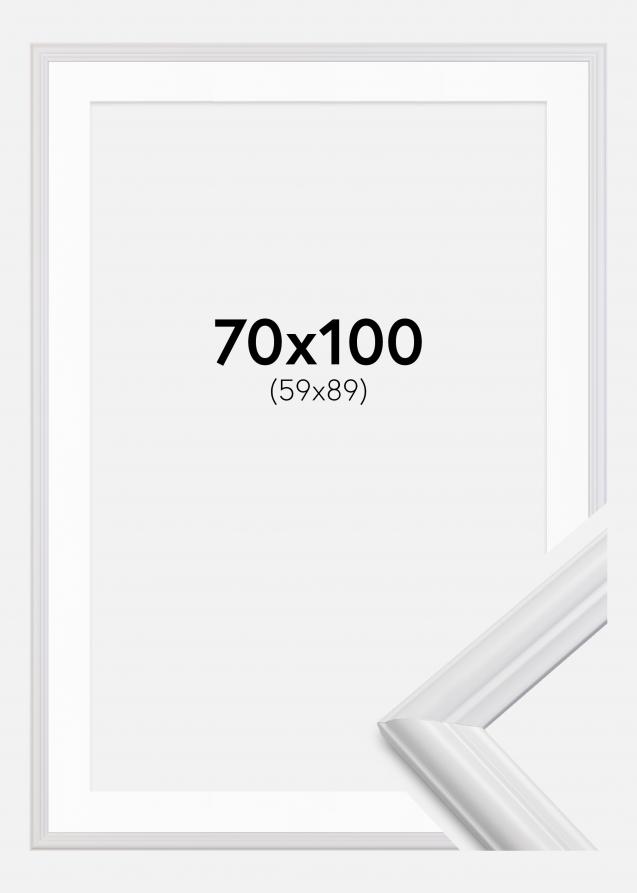 Cadre Siljan Blanc 70x100 cm - Passe-partout Blanc 60x90 cm