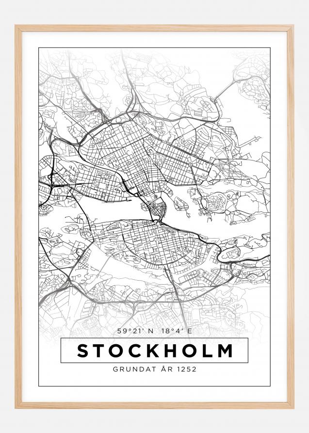 Map - Stockholm - White