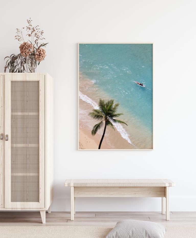 Surfing at the Beach Poster